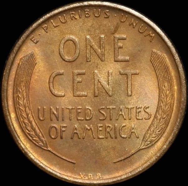 1909-S Lincoln Wheat Cent — reverse