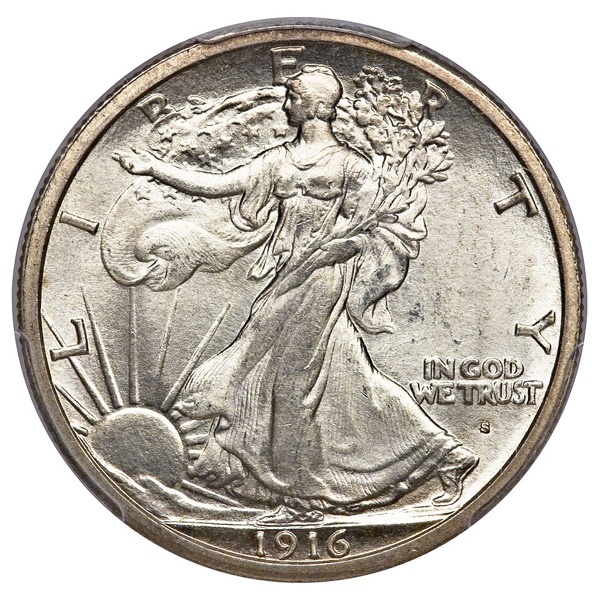1921 Walking Liberty Half Dollar — obverse